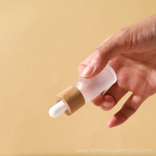 Empty Bamboo Dropper Serum Bottle